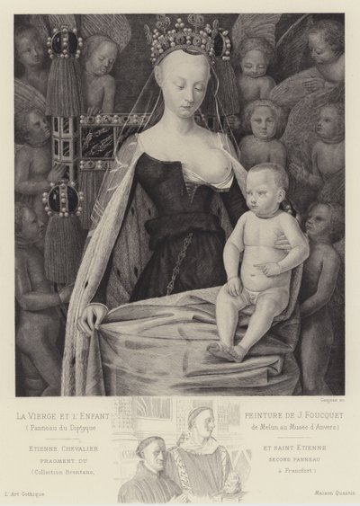 The Virgin and Child Surrounded by Angels, c. 1450 by Jean Fouquet