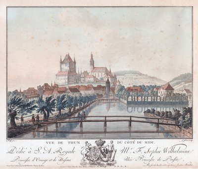 View of Thun from the South, ca. 1770-1780 by Jean Francois I Millet