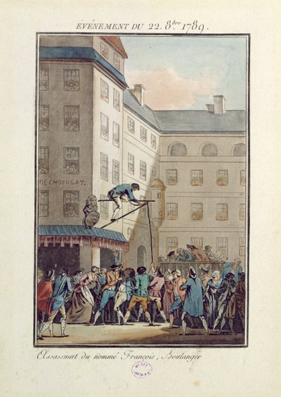 Events of the 22nd of October 1789: Hanging of a Man Named Francois, a Baker by Jean Francois Janinet