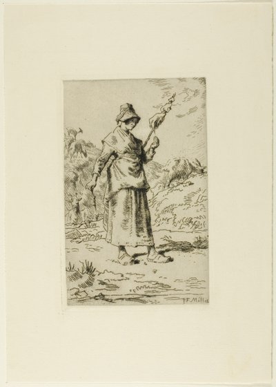 The Spinner by Jean-Francois Millet
