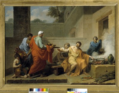 Ancient Rome: Manius Curius Dentatus refusing the presents of the Samnites by Jean François Pierre Peyron
