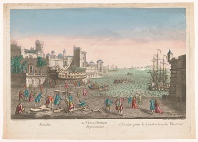 View of a Shipyard by Jean François Daumont
