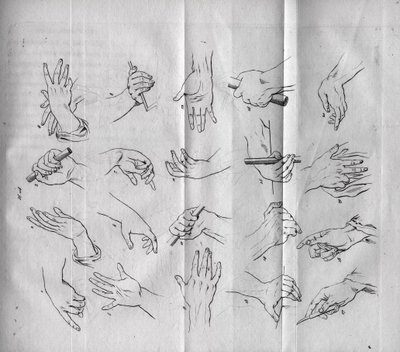Physiognomy - Several hands whose expression is different (
