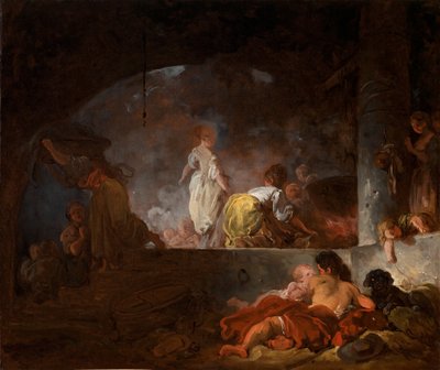 The Laundresses by Jean-Honore Fragonard