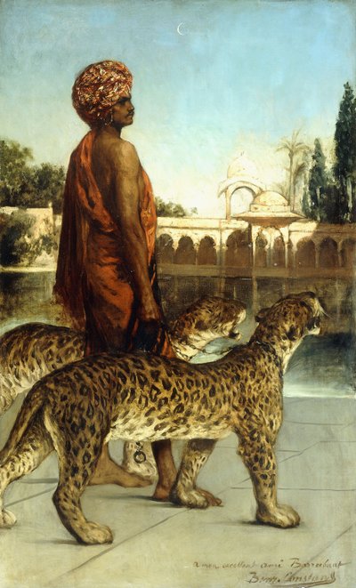 The Palace Guard with Two Leopards by Jean Joseph Benjamin Constant
