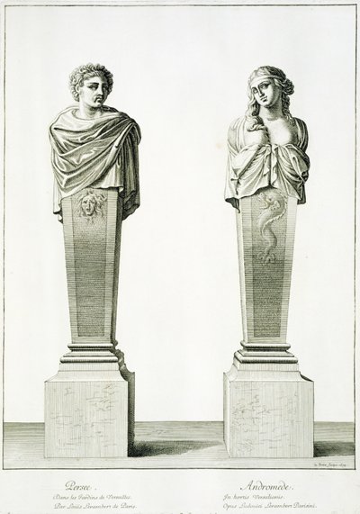 Sculptures depicting Perseus and Andromeda by Louis Lerambert at Versailles by Jean Lepautre