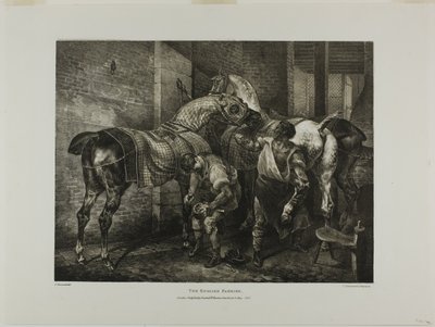 The English Farrier, plate 10 from Various Subjects Drawn from Life and on Stone (The English Suite) by Jean Louis André Théodore Géricault