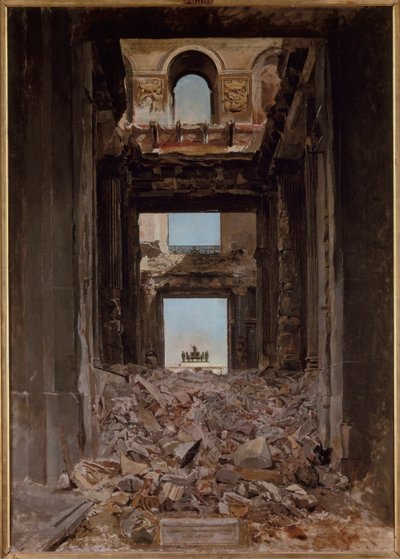 Ruins of the Tuileries by Jean Louis Ernest Meissonier