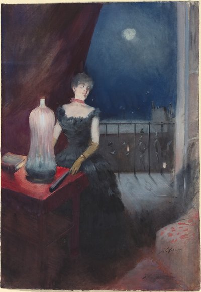 Standing Woman with a Fan, probably 1880-1890 by Jean Louis Forain