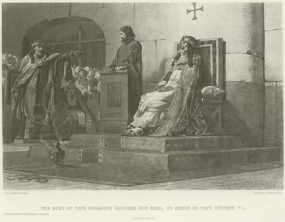 The Body of Pope Formosus Exhumed for Trial by Order of Pope Stephen VII by Jean Paul Laurens