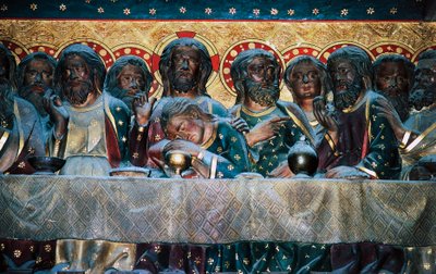 Last Supper, bas-relief of choir with Stories from Life of Christ, By Jean Ravy, Notre-Dame Cathedral by Jean Ravy