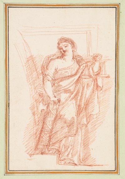 Allegorical Figure of Justice with Fasces by Jean Robert Ango