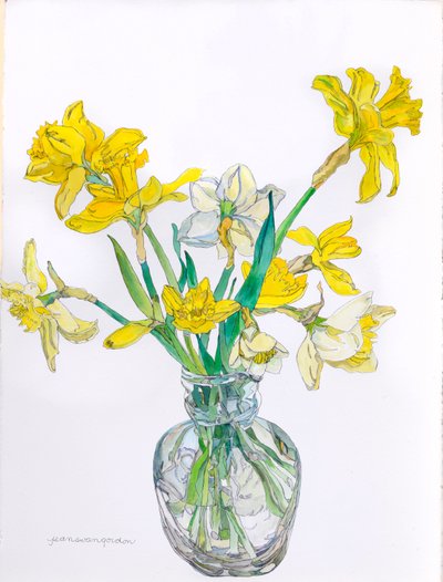 Daffodils in a Narrow Necked Vase, 2006 by Jean Swan Gordon