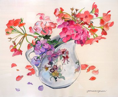 Spring Blossoms in Limoges Du Barry Creamer by Jean Swan Gordon