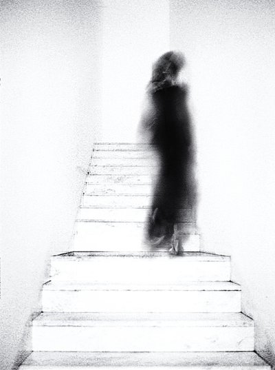 Ethereal Figure on Stairs by Jeffrey Hummel