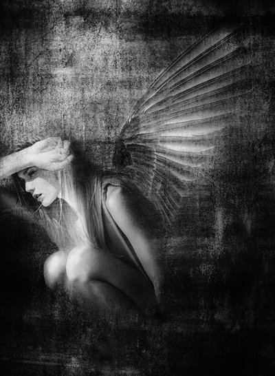 Melancholy Winged Woman by Jeffrey Hummel