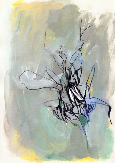 Abstract Botanical Bloom by Jenja Braun
