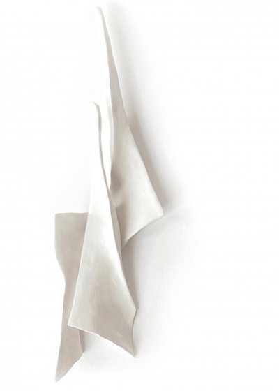 Flowing White Fabric by Jenja Braun