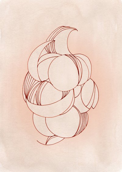 Soft Abstract Bloom by Jenja Braun