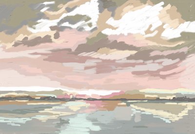 Pink Sunset Reflections by Jenna Alheit