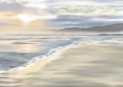 Serene Coastal Dawn by Jenna Alheit