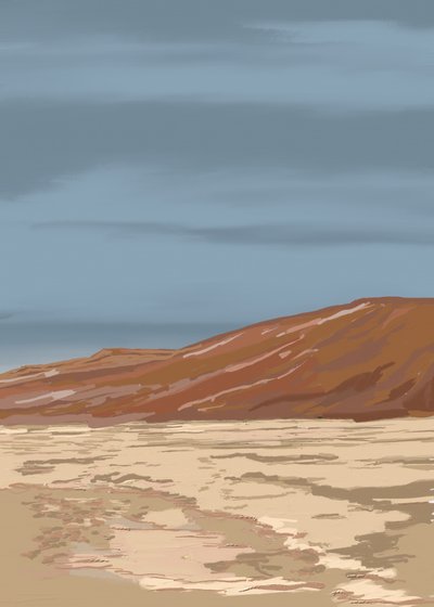 Serene Desert Landscape by Jenna Alheit