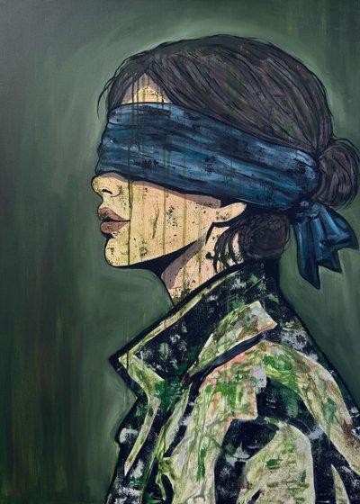 Mysterious Blindfolded Woman by Jenny Nielsen