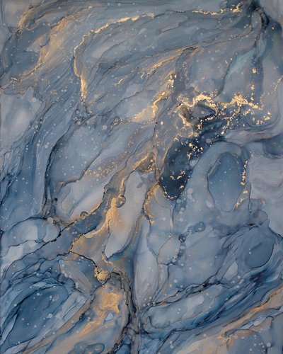Tranquil Blue Gold by Jenny Nielsen