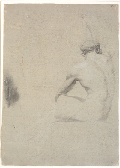 Model Sitting, Seen from the Back, Not Fully Drawn by Jens Juel