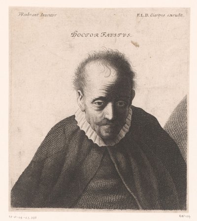 Portrait of Doctor Faustus by Jerôme David (attributed to)