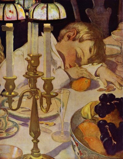 Robin Put His Head Down on His Arm and Shut His Eyes by Jessie Willcox Smith