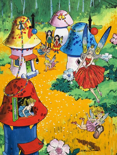 Fairies and fairy houses by Jesus Blasco