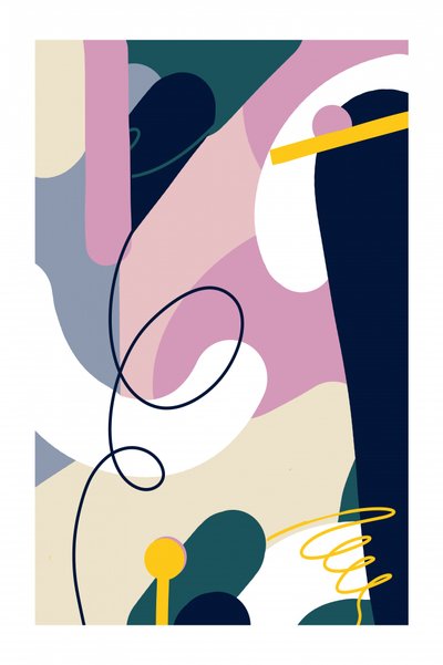 Modern Abstract Shapes by Jilli Darling