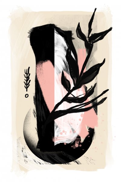 Modern Botanical Abstract by Jilli Darling