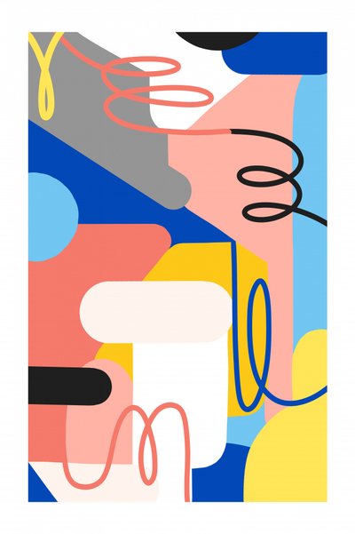 Vibrant Abstract Composition by Jilli Darling