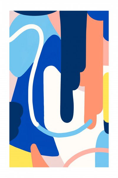 Vibrant Abstract Curves by Jilli Darling