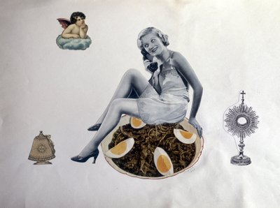 Collage The Annunciation - by Jindrich Styrsky (1899-1942) by Jindrich Styrsky