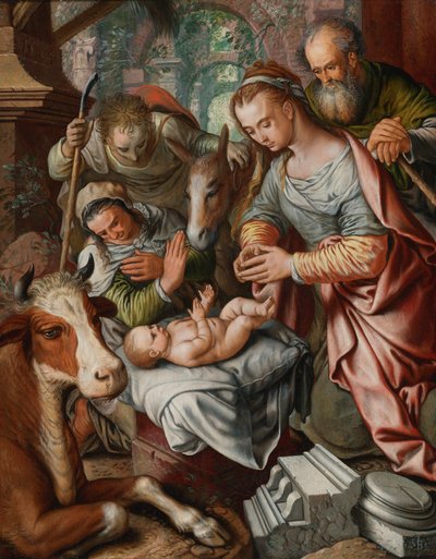 The Adoration of the Shepherds by Joachim Beuckelaer