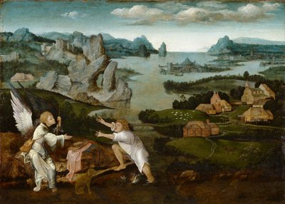 Landscape with Tobias and the Angel by Joachim Patenier