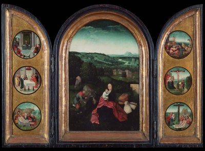 Rest on the Flight into Egypt Triptych by Joachim Patinir follower of