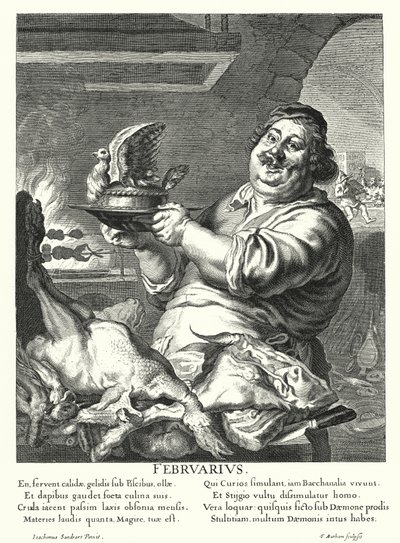 February (engraving) by Joachim von Sandrart