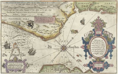 Map of the Coast of Flanders, Normandy and England by Joannes van Doetecum