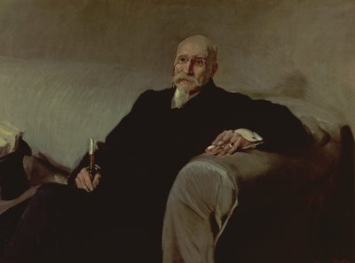 Portrait of Jose Echegaray y Eizaguire, Spanish Mathematician and Dramatist by Joaquin Sorolla y Bastida
