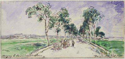 Road to Magny near Nevers, 1871 by Johan Barthold Jongkind