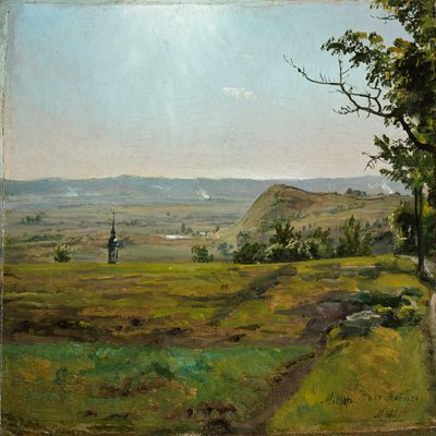 Green Fields near Meissen. Study by Johan Christian Dahl