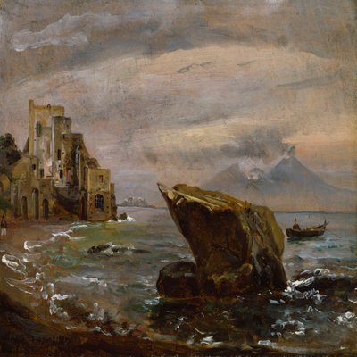 Coastal Scene near Posillipo by Johan Christian Dahl