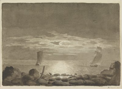 To Skip in Moonlight by Johan Christian Dahl