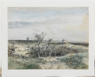 View of the Dekkersduin, with Old Gas Factory and Mill in the Distance by Johan Hendrik Weissenbruch
