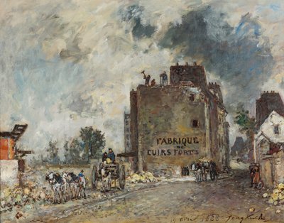 Demolition Work in Rue des Franc-Bourgeois St. Marcel by Johan Jongkind