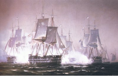 Prins Christian Frederick in Battle Against the British by Johan Neumann